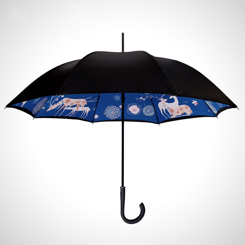 日本长柄防晒遮阳伞女 直柄防紫外线抗风晴雨伞定制