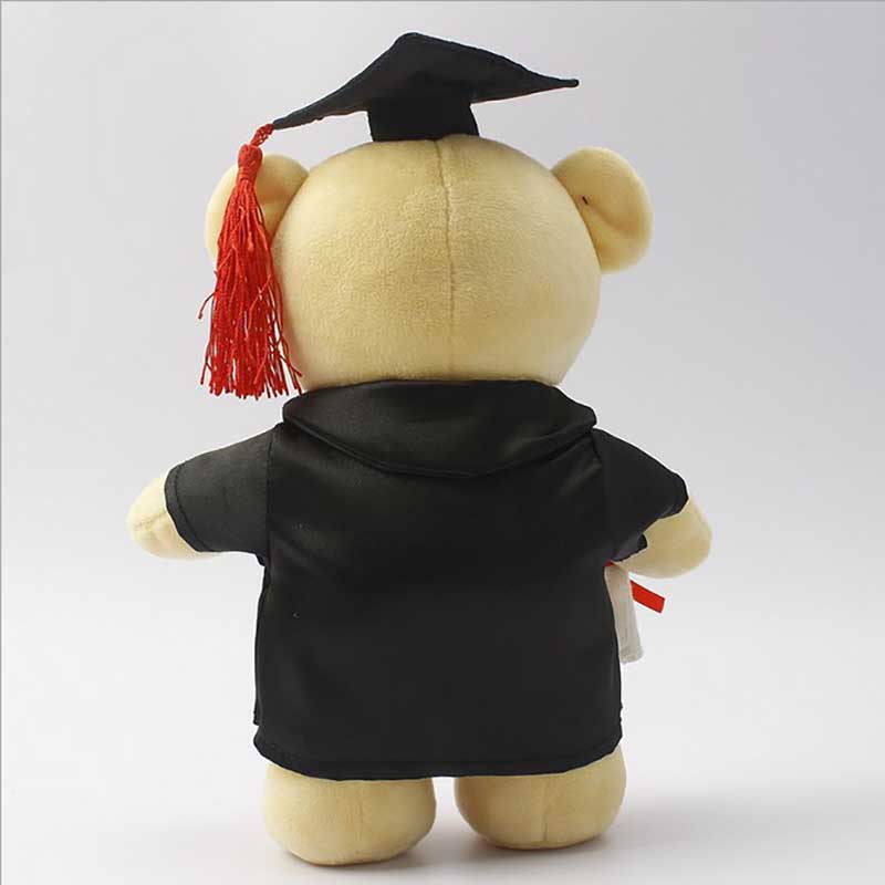 毕业礼品 毕业公仔 大学生毕业吉祥物熊  学士帽毛绒公仔博士熊定制