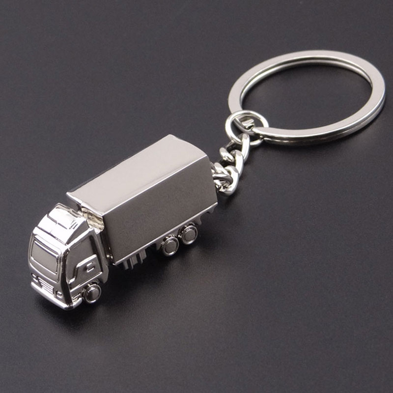 精美小货车模型钥匙扣 创意金属汽车钥匙挂件 实心卡车礼品定制印LOGO