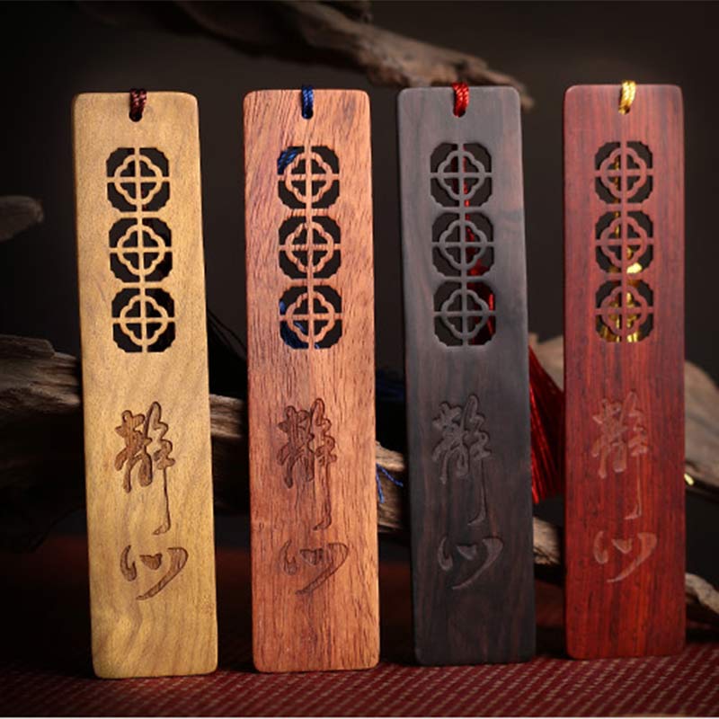 创意教师节礼物红木古典中国风实木书签 毕业礼品套装定制刻logo字