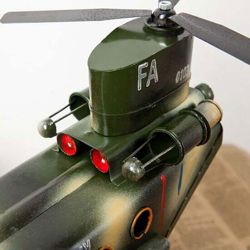 美军武装直升军事飞机模型 复古怀旧铁艺模型收藏品定制
