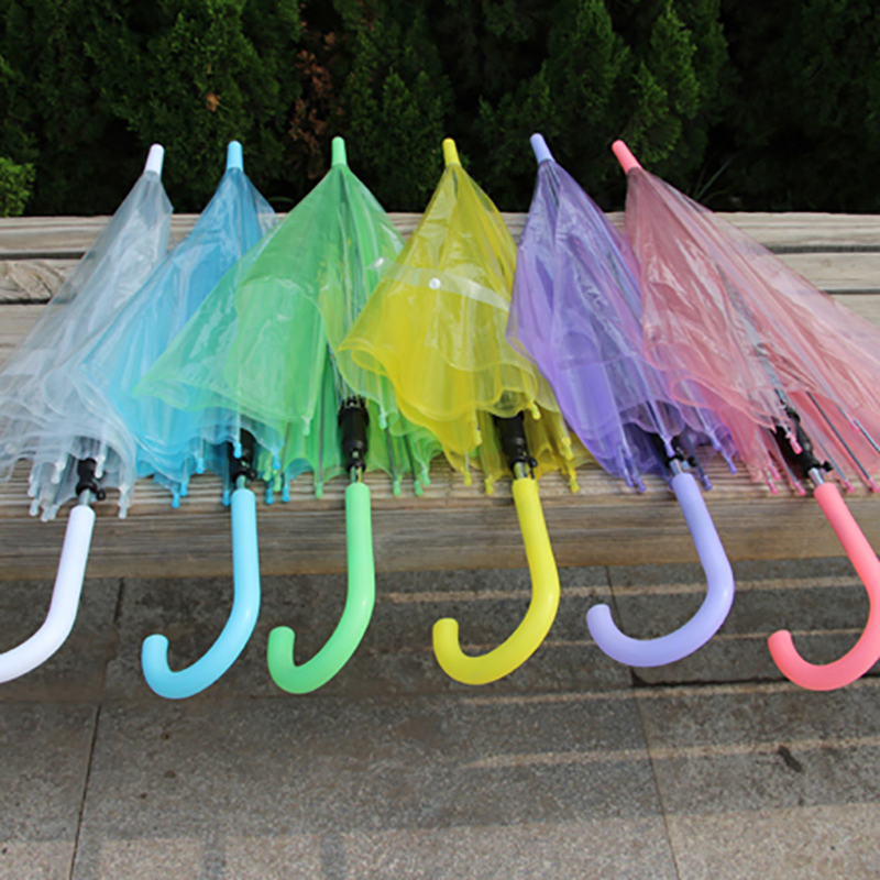 男女透明雨伞 长柄透明伞 自动广告伞创意雨伞定制
