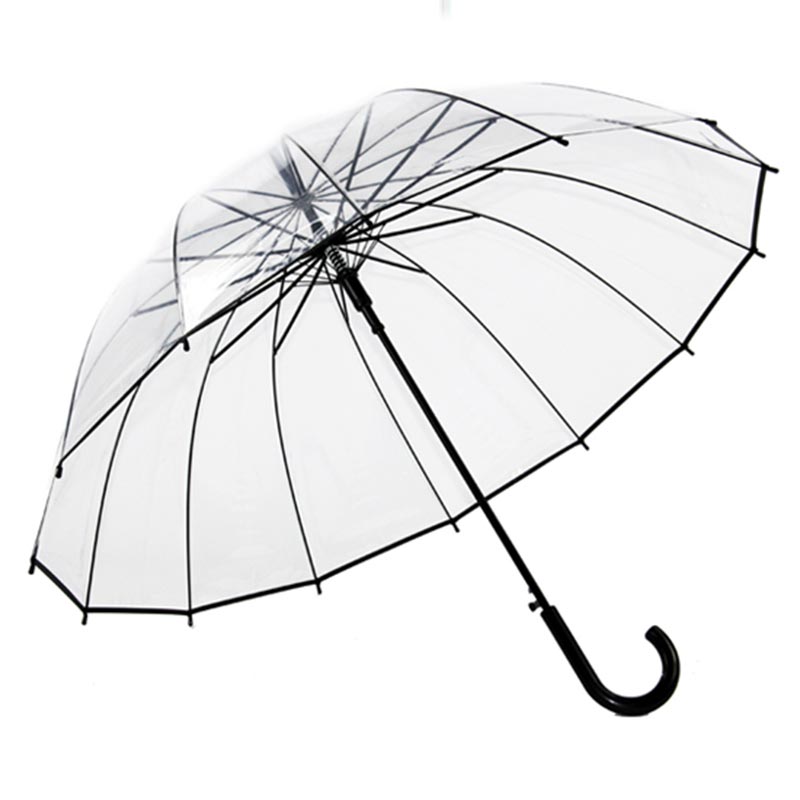加厚透明雨伞 日本韩国个性小清新直长柄伞定制