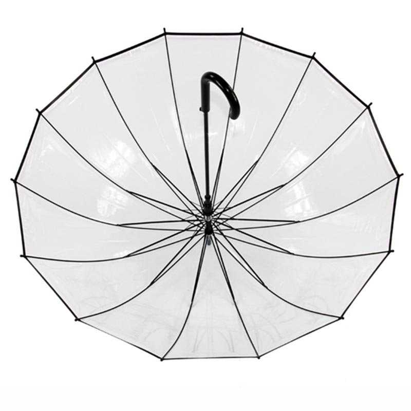 加厚透明雨伞 日本韩国个性小清新直长柄伞定制