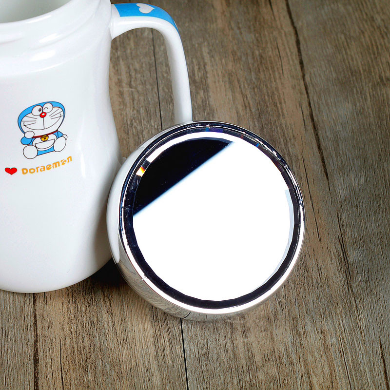情侣杯子一对茶水杯 简约陶瓷牛奶杯 创意带盖镜面马克咖啡杯定制