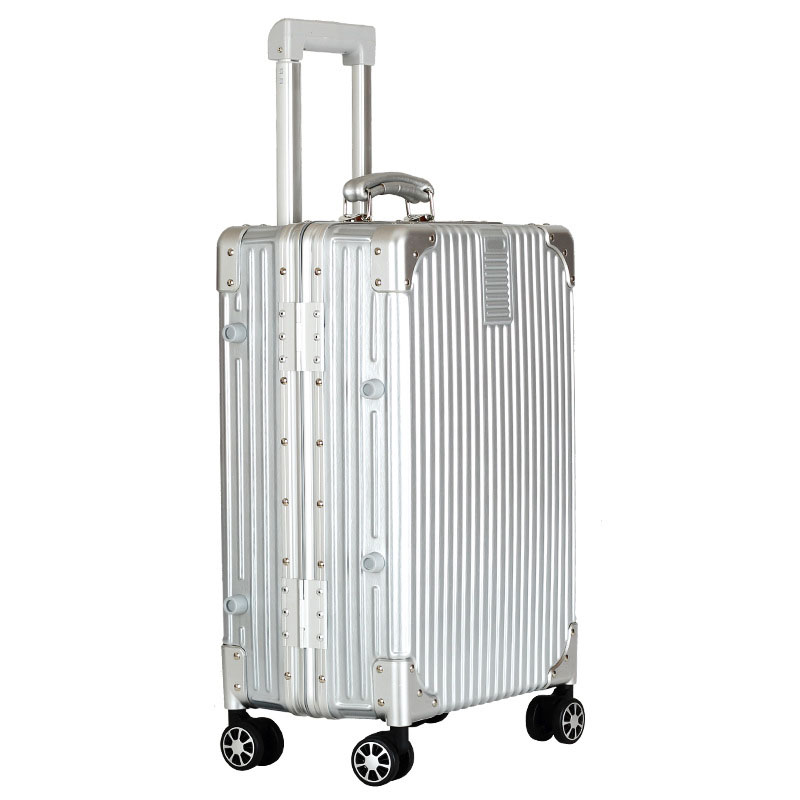 直角包边铝框拉杆行李箱 铆钉万向轮登机箱旅行箱定制