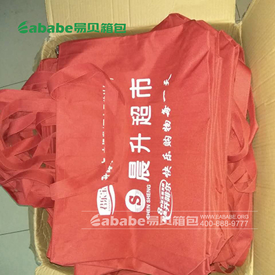 红色轻便日常使用帆布袋 超市专用防盗购物袋 定制
