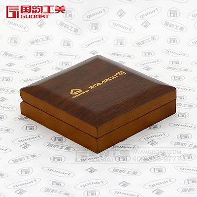 纪念章礼盒  ROMACO纪念包装盒定做 高档木盒定做