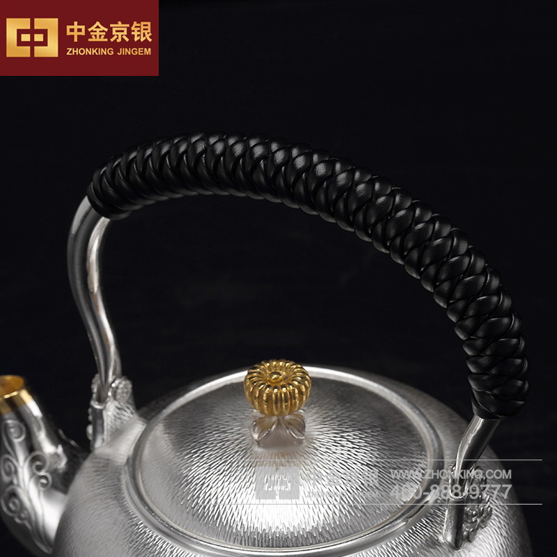 纯银茶壶承制 纯手工打造烧水壶
