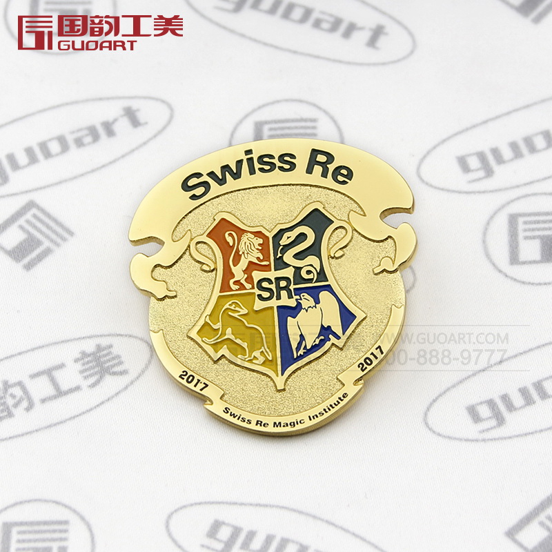瑞士保险金属烤漆徽章承制