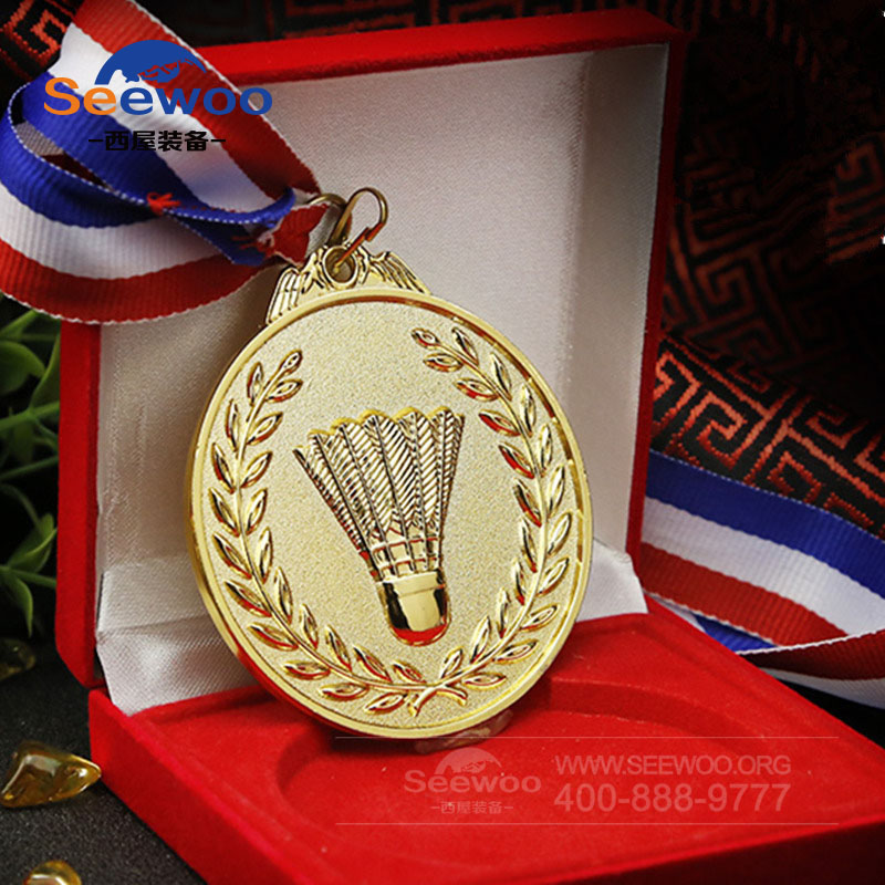 金银铜奖牌 羽毛球赛纪念奖励金银铜奖牌 定制