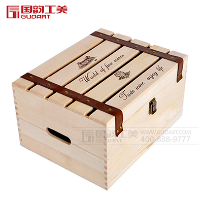 红酒包装盒 六支装木盒 定制葡萄酒洋酒