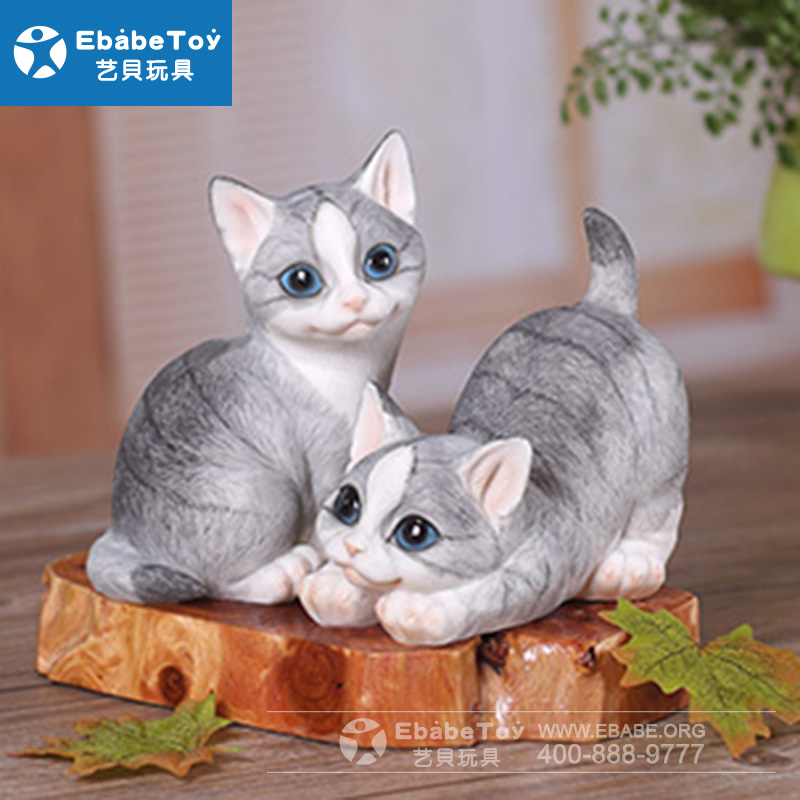树脂玩具摆件 可爱猫咪家庭摆件桌面装饰 定制