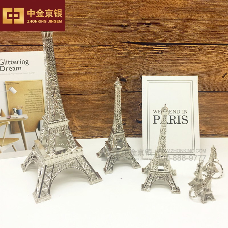 欧式土豪金银巴黎埃菲尔铁塔模型摆件家居装饰品生日礼物拍摄道具