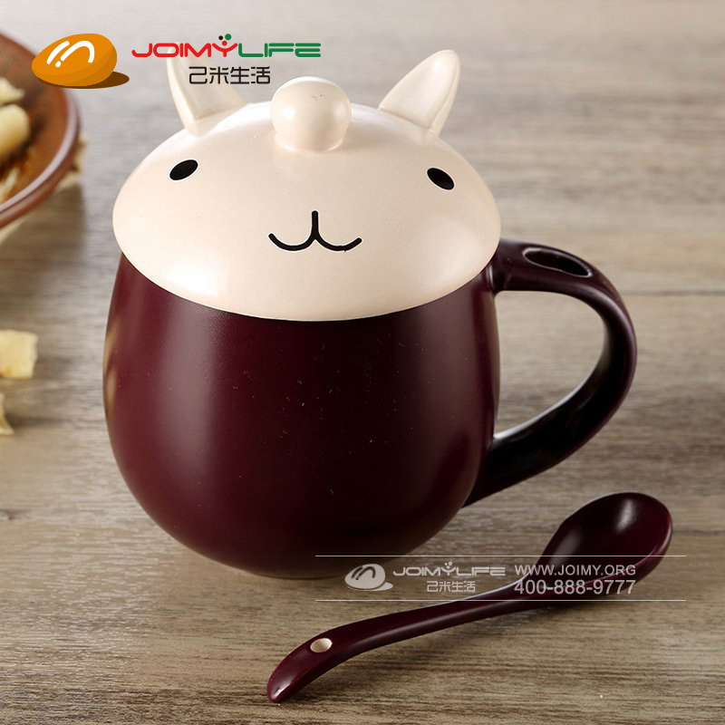创意马克杯陶瓷杯 咖啡杯情侣杯定做(黑色熊猫)