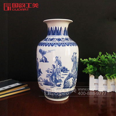复古中国风陶瓷赏瓶客厅摆件定做