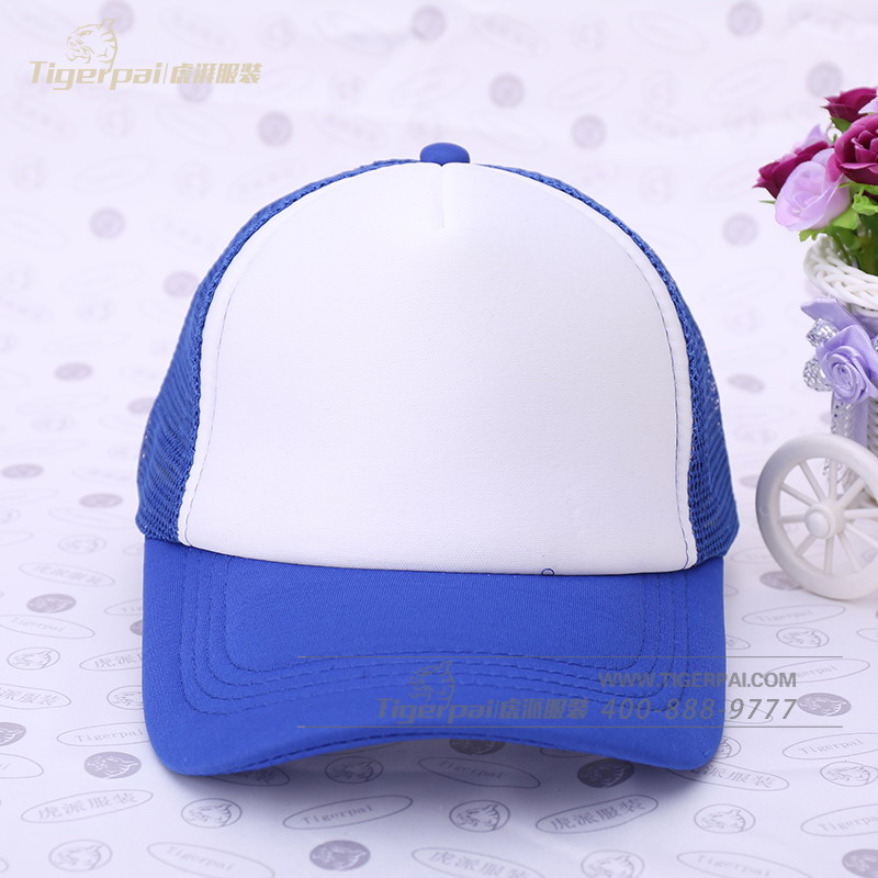 夏季蓝白色遮阳帽定制 户外防晒帽子时尚广告帽批发