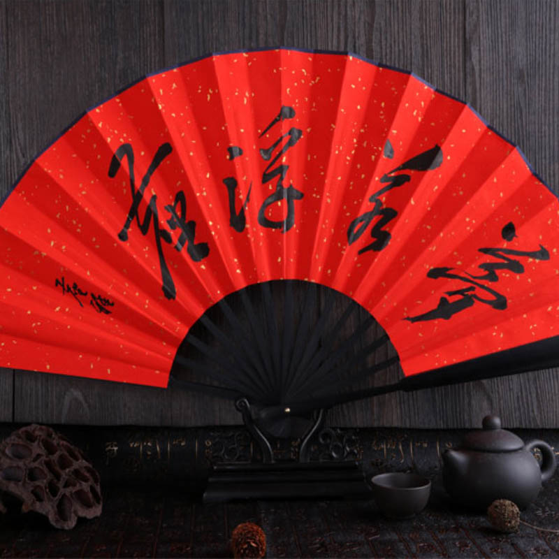 新款男士折扇古典中国风古装表演摄影道具广告扇子定制