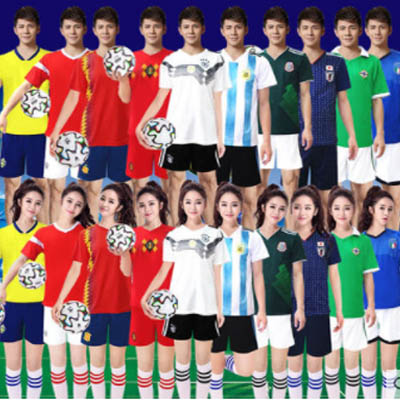 2018世界衣足球杯训练服装男女足球宝贝套装啦啦队训练定制比赛