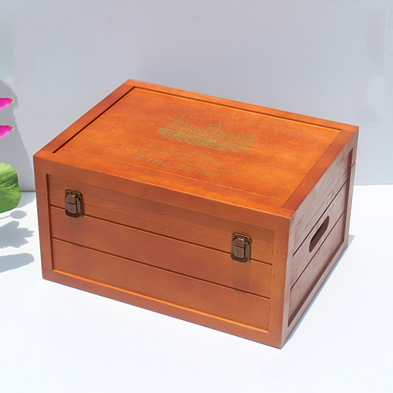 高档红酒实木包装盒定制 葡萄酒木盒礼品盒