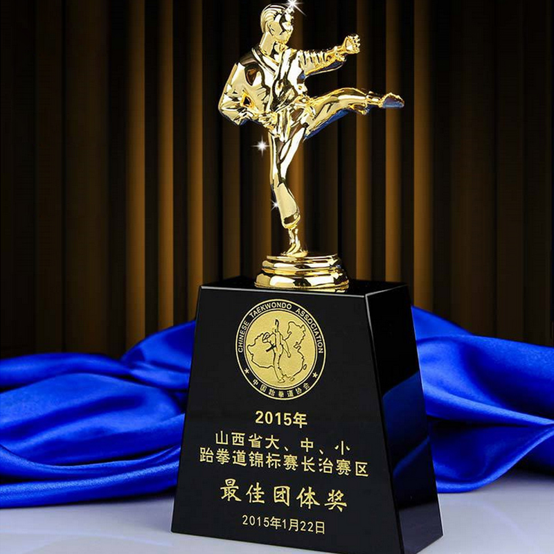 金银logo摆件人物形象奖杯