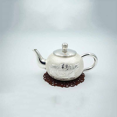 s999足银泡茶壶纯银茶壶
