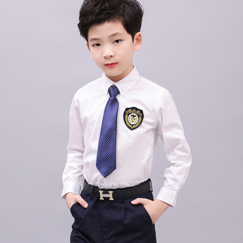 韩国配饰男童格子领带定制  小领带儿童纯色条纹学生中性式套头领带订做批发