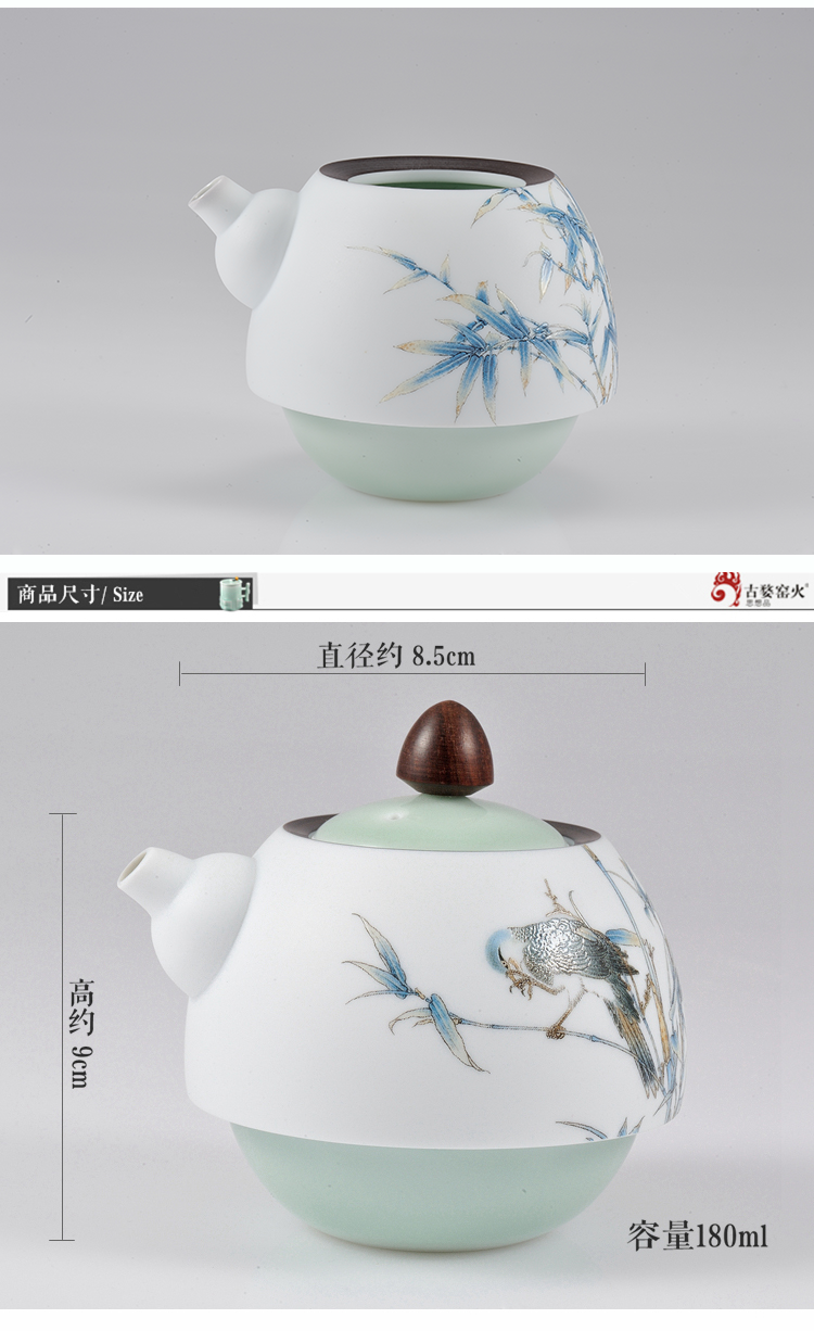新年礼品陶瓷功夫茶具 带茶盘般若系列成套装 家用现代简约茶道礼盒
