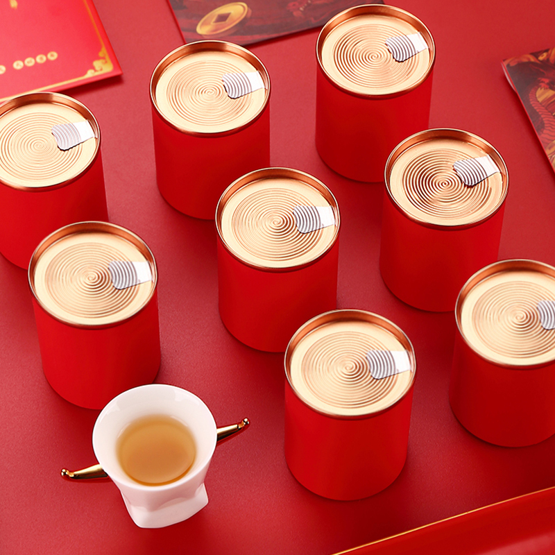 牛转乾坤牛年礼品 新春好礼小罐安化红茶白瓷茶壶茶具礼盒