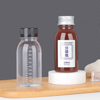 透明分装药瓶子定做印字 刻度瓶厂家直销 pet空瓶订制