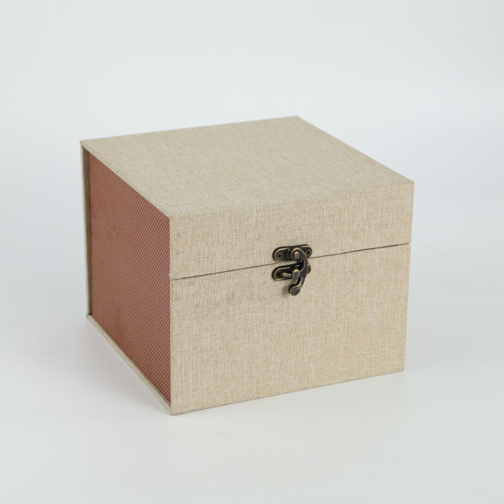 麻布铜扣锦盒 紫砂壶瓷器包装盒 建盏印章礼品盒香炉包装盒批发