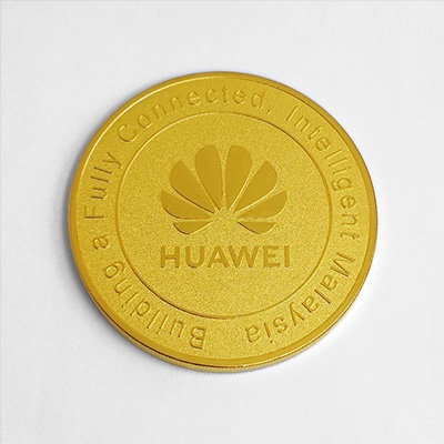 华为足金纪念章批量定制大货照