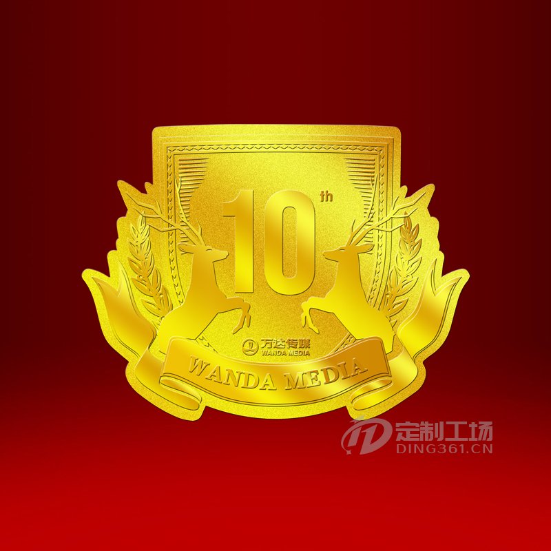 万达传媒公司异性纪念章定制 一鹿有你纪念品