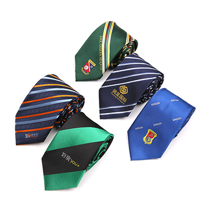 商务领带定制  企业logo图案男女儿童拉链领带商务真丝涤丝领带批发