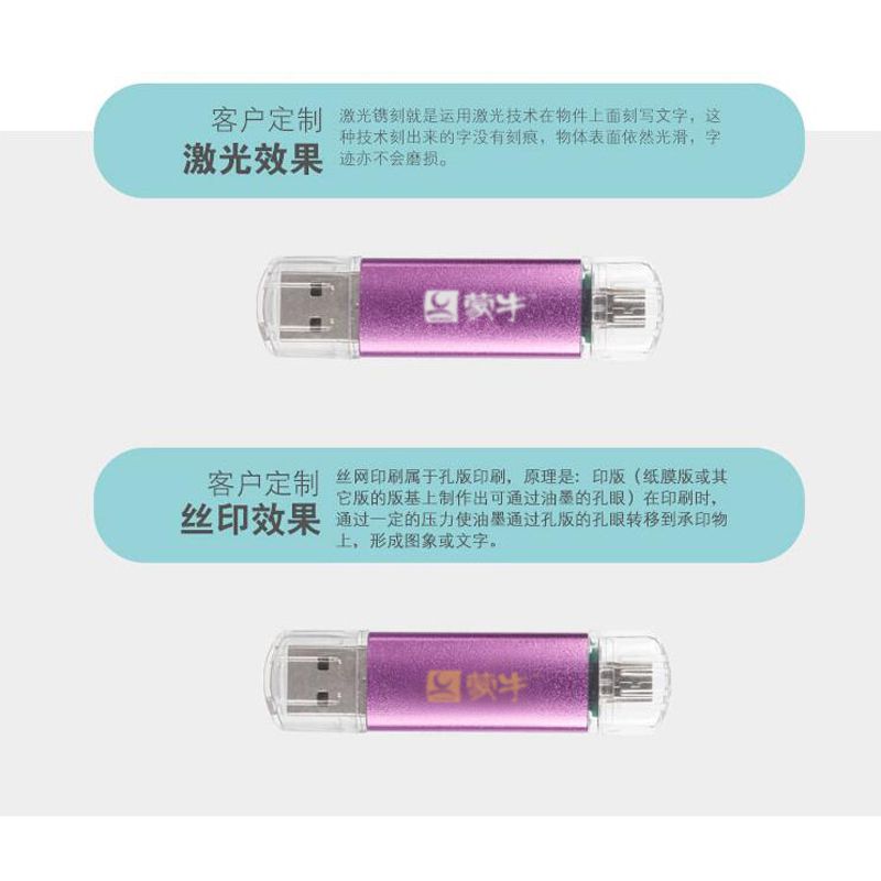 简约时尚促销U盘-蒙牛定制案例 手机IPAD电脑三用U盘