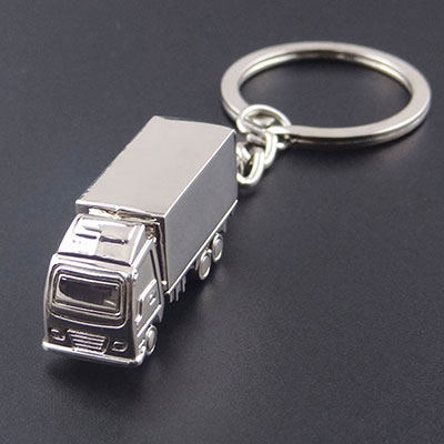 精美小货车模型钥匙扣 创意金属汽车钥匙挂件 实心卡车礼品定制印LOGO
