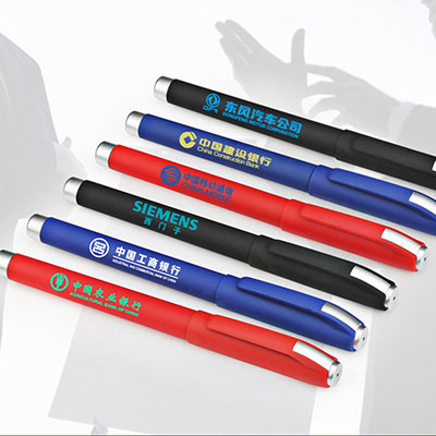 广告笔定制logo彩色水笔 中性笔二维码笔定做 碳素笔签字笔印字定制