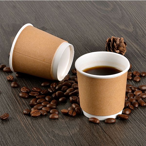 一次性咖啡杯加厚纸杯 牛皮纸杯子创意水杯 打包奶茶杯豆浆杯环保纸杯定制