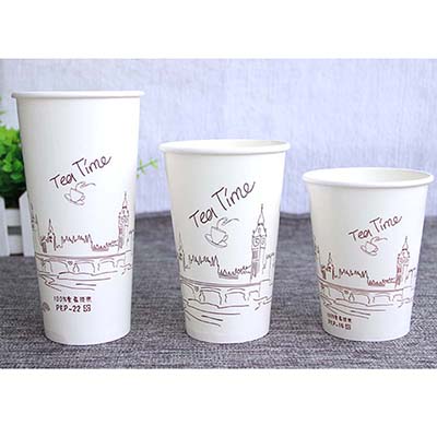 双层一次性纸杯 环保加厚防烫奶茶饮料咖啡带盖纸杯定制