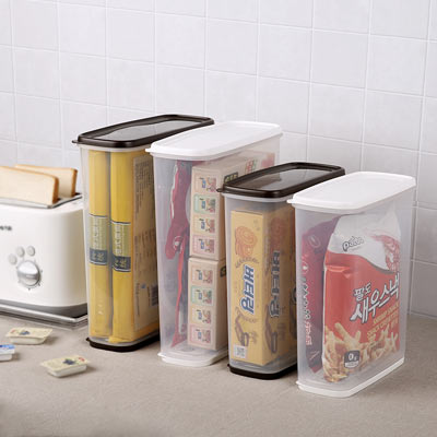 食品级塑料带盖密封罐 透明杂粮储物罐 保鲜盒零食收纳盒定制