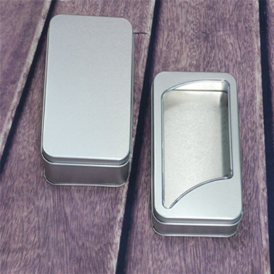通用金属银色长方型马口铁 移动电源电子产品包装盒印logo定制