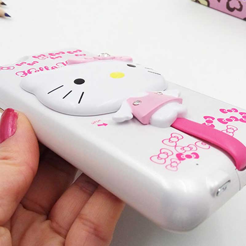 卡通KT猫背夹充电宝 hellokittyiPhone6/6P手机壳支架超薄移动电源定制