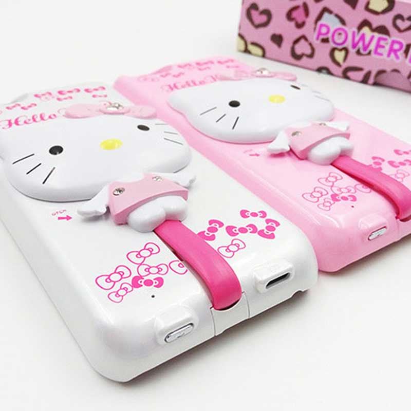 卡通KT猫背夹充电宝 hellokittyiPhone6/6P手机壳支架超薄移动电源定制