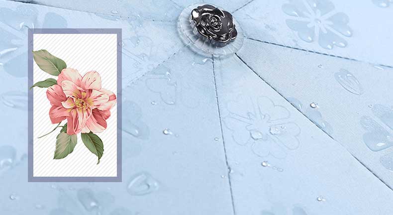 折叠黑胶挡风遮雨太阳伞晴雨伞两用 遇水开花雨伞 女防紫外线三折伞定制