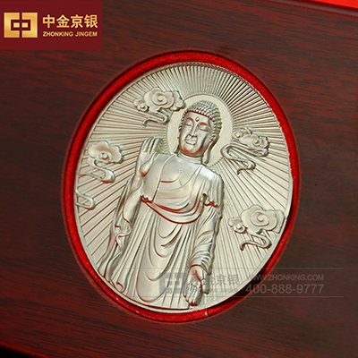 纯铜打造 一念相伴与佛同行浮雕纪念章 定制