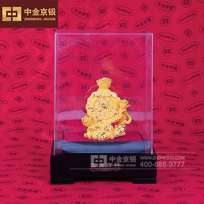 富贵吉祥  足金银礼品定做