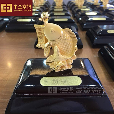 足金摆件 年年有鱼吉祥摆件 定制