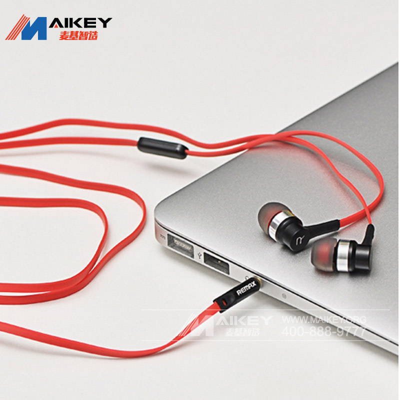有线耳机RM-535i 时尚3.5mm规格接口有线重低音活塞耳机 定制