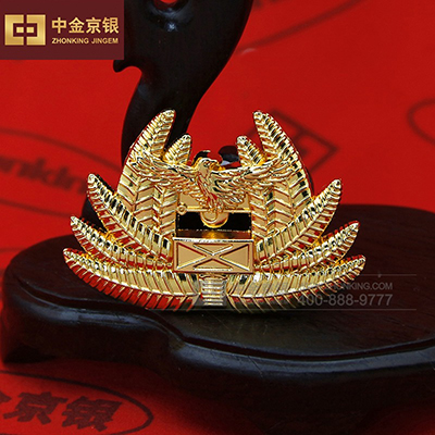 司徽校徽承制 足金异形徽章定制