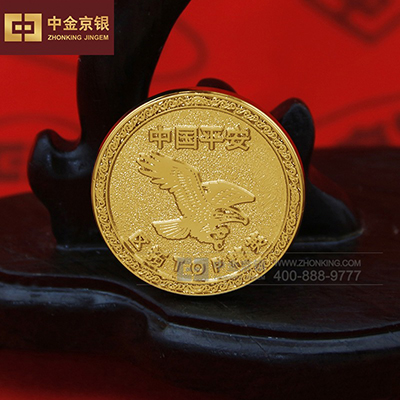 徽章司徽定制 区拓TOP精英足金徽章